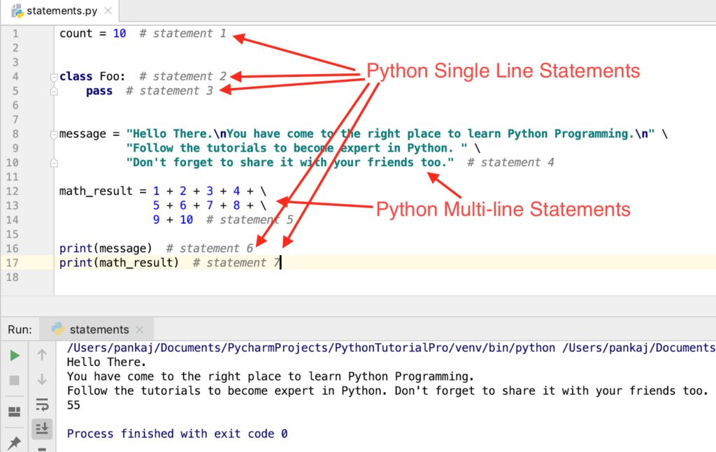 Python Statements